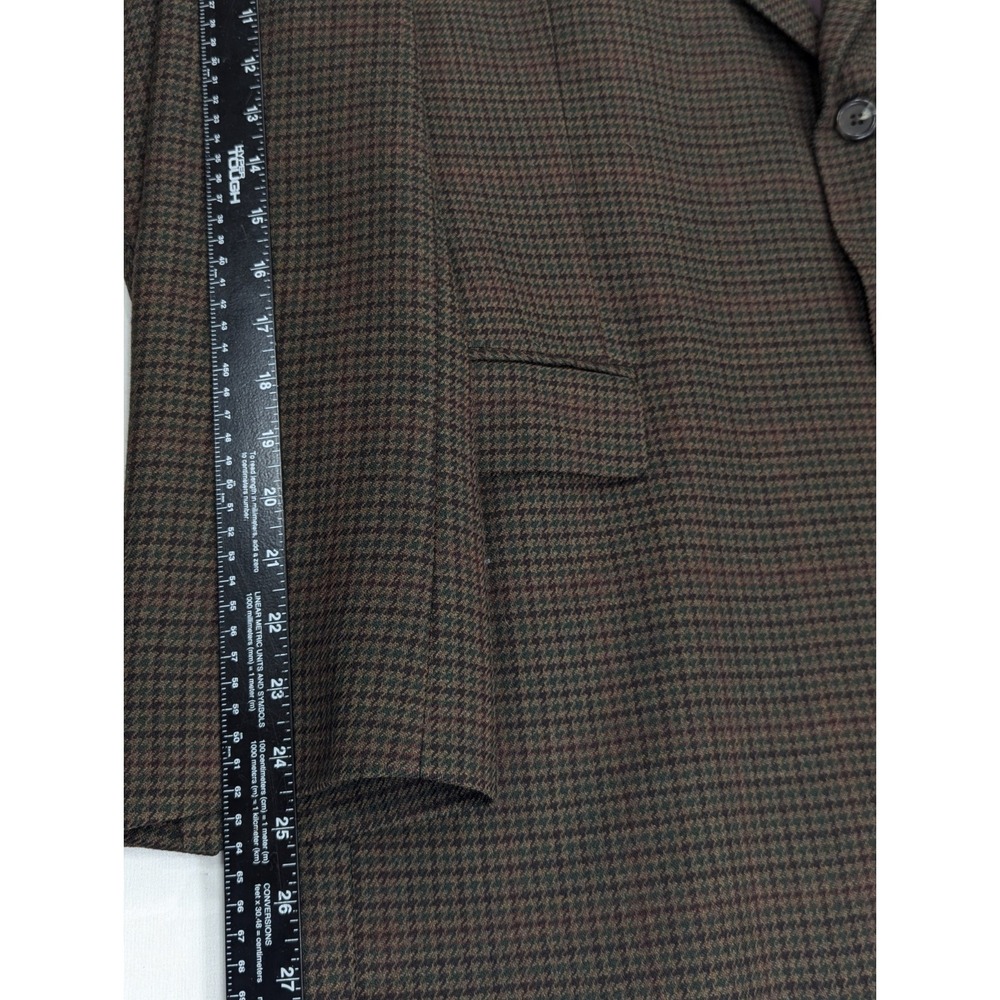Ralph Lauren Blazer Sport Coat  Suit Jacket 46R 48" Chest Lambswool‎ Houndstooth - Picture 11 of 14